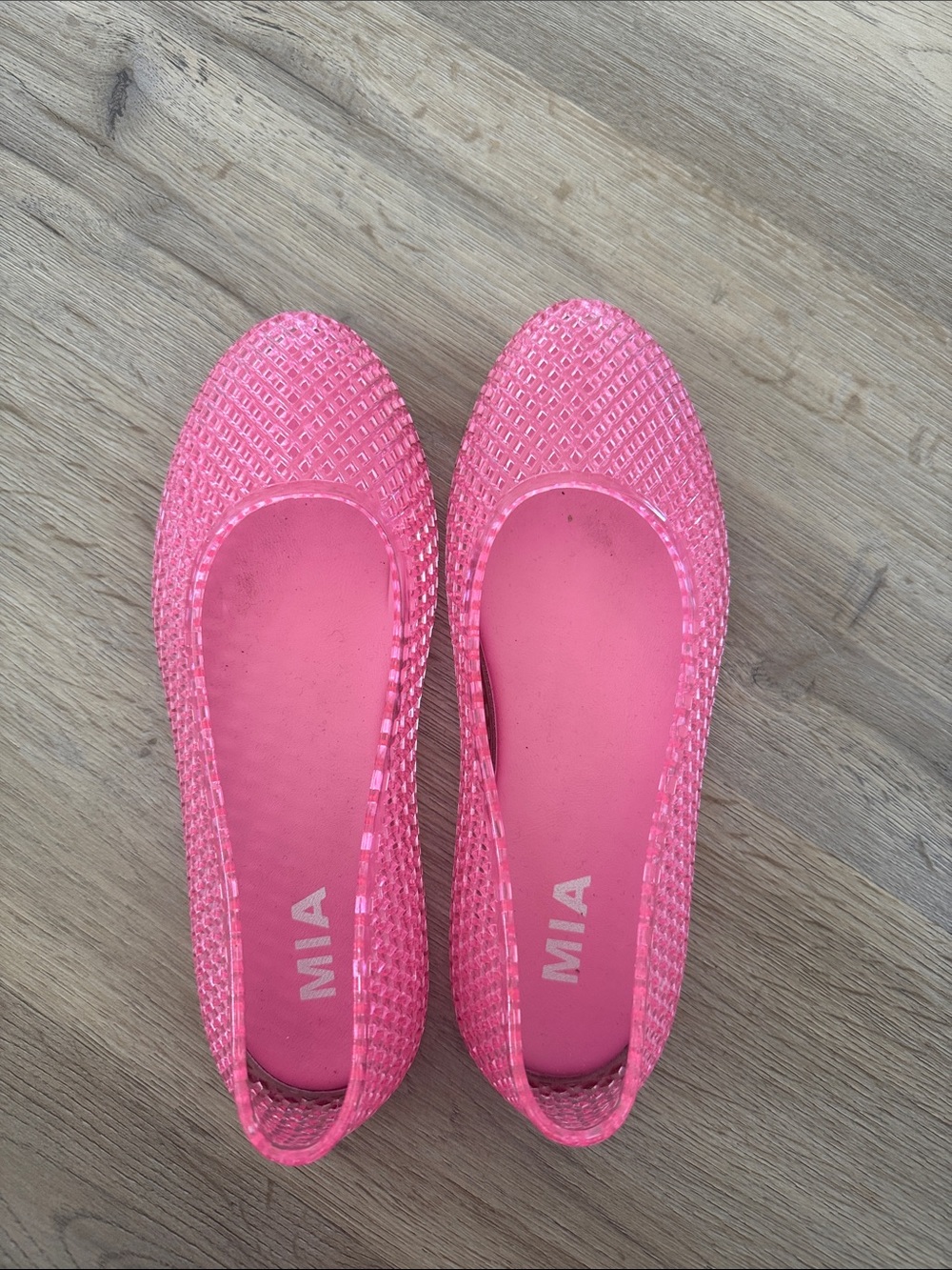 MIA Pink Woven Slip-On Ballet Flats